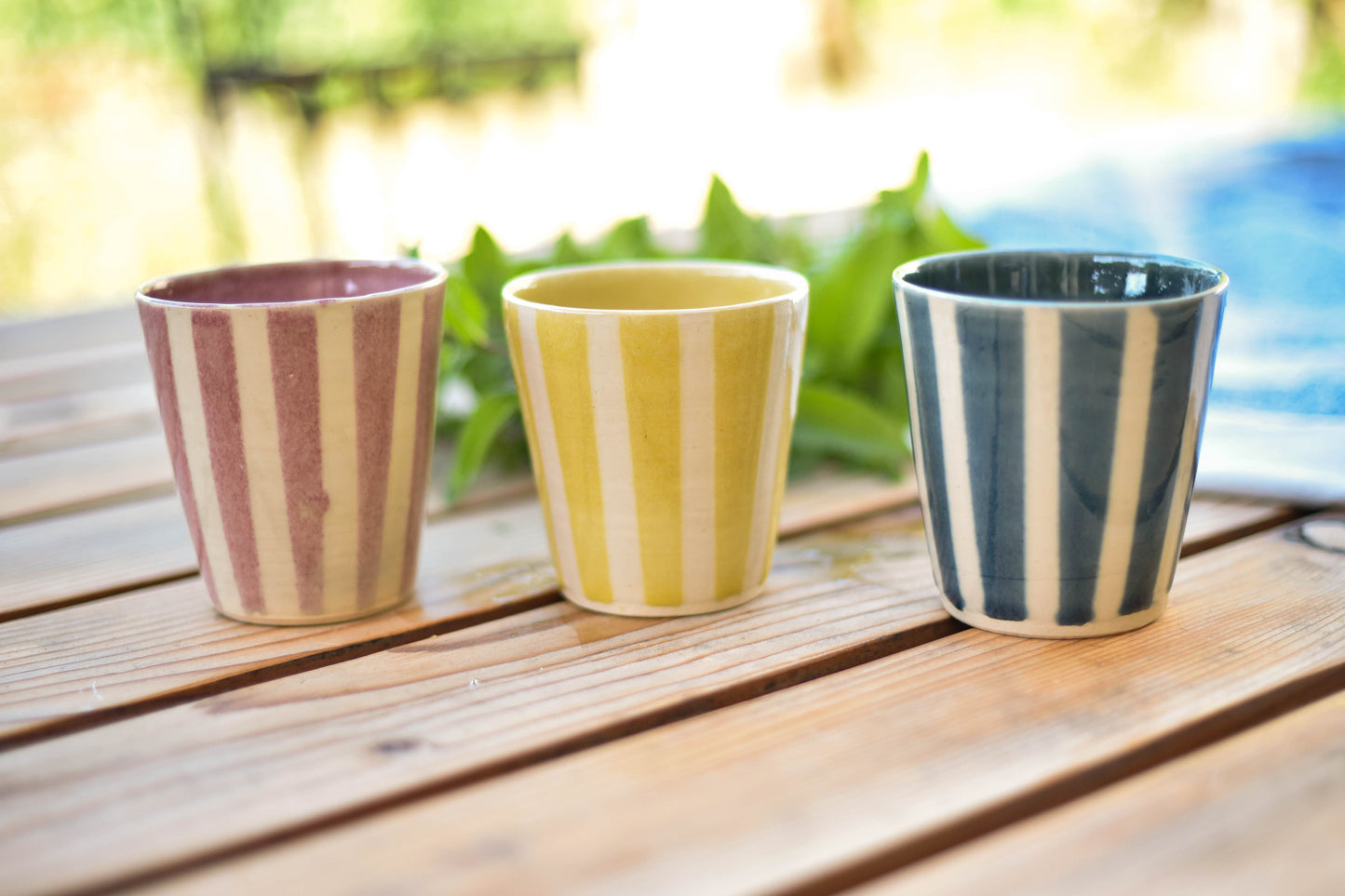 Grand mug rayé