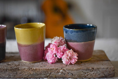 Grand mug bleu et rose