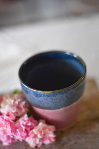 Grand mug bleu et rose