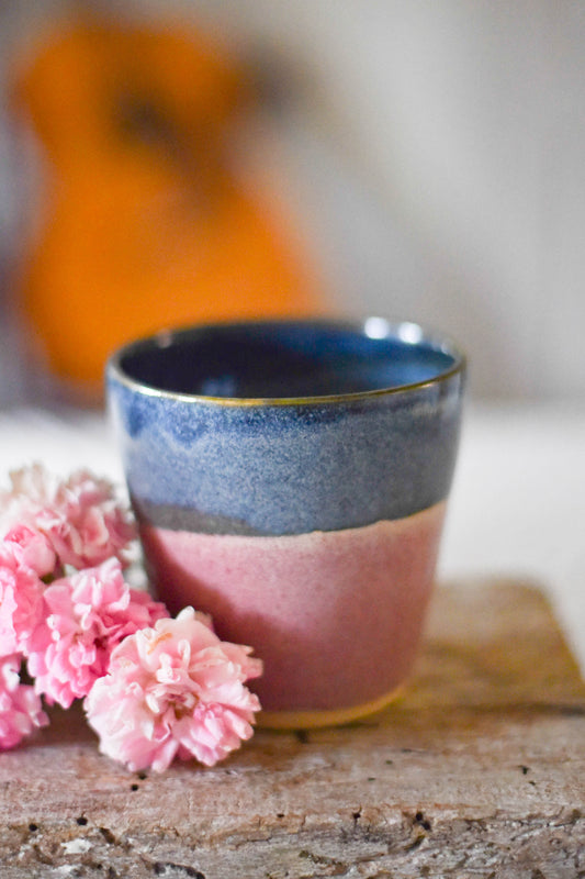 Grand mug bleu et rose