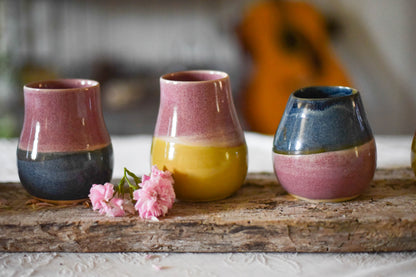Petit vase Variation – Rose et Jaune