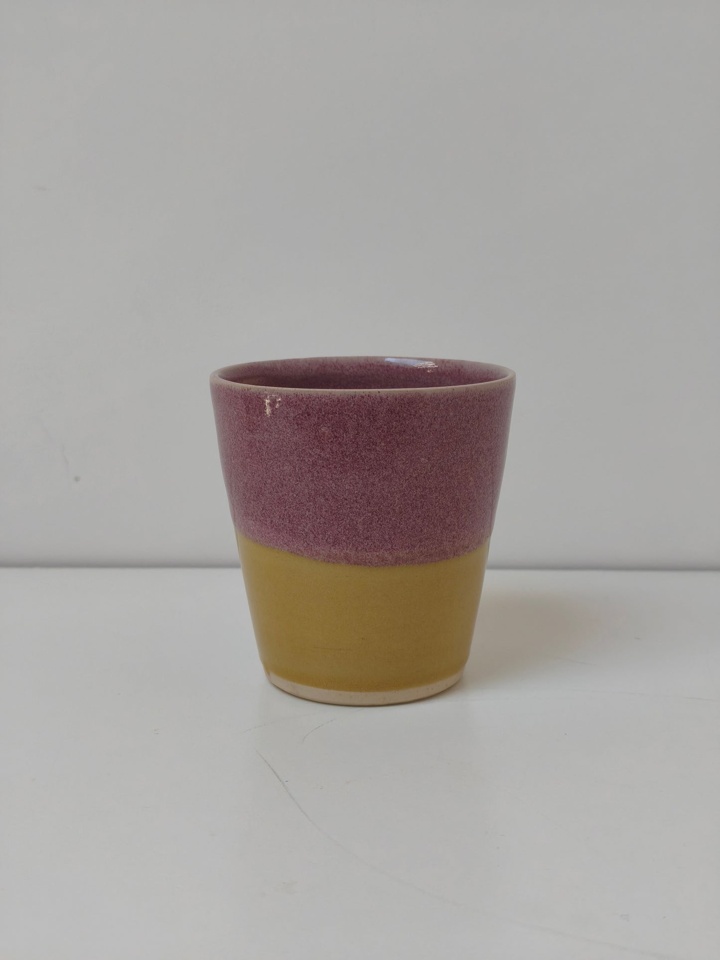 Grand mug rose et jaune