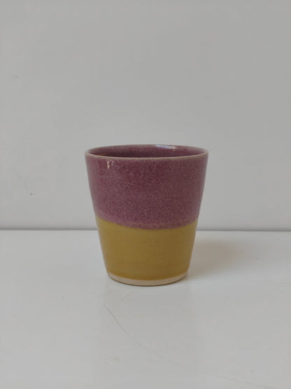 Grand mug rose et jaune