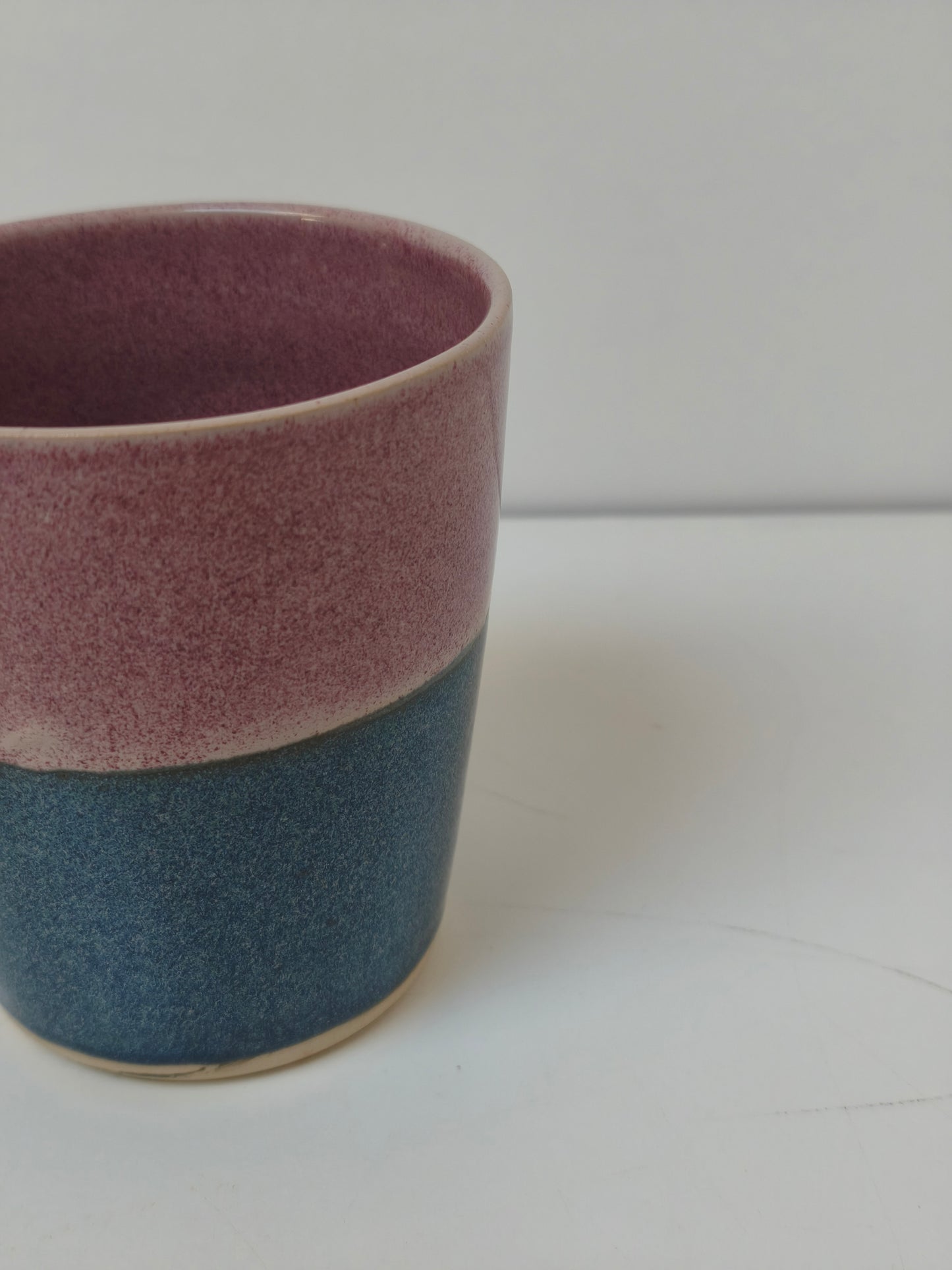 Grand mug rose et bleu