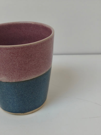 Grand mug rose et bleu