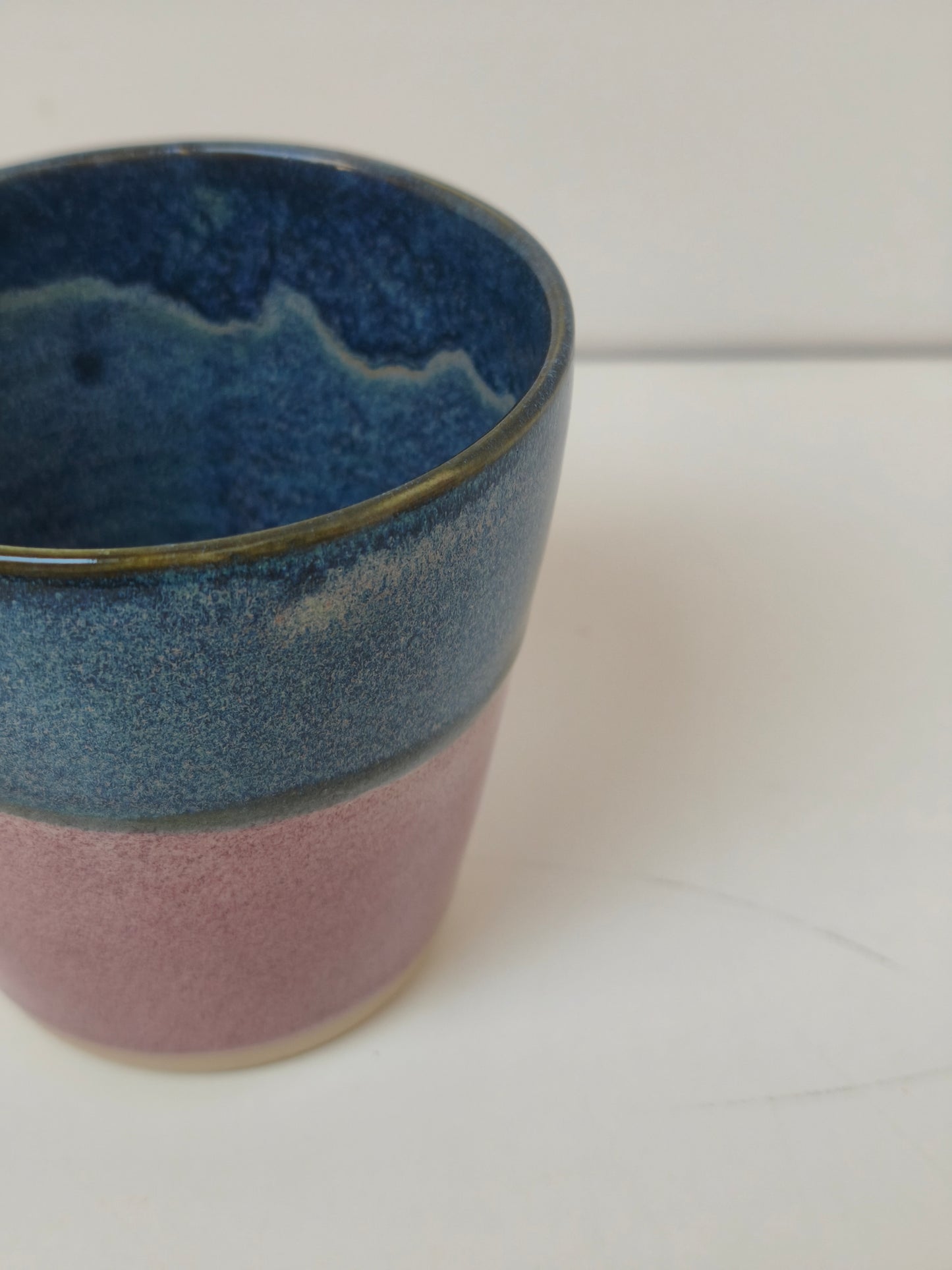 Grand mug bleu et rose