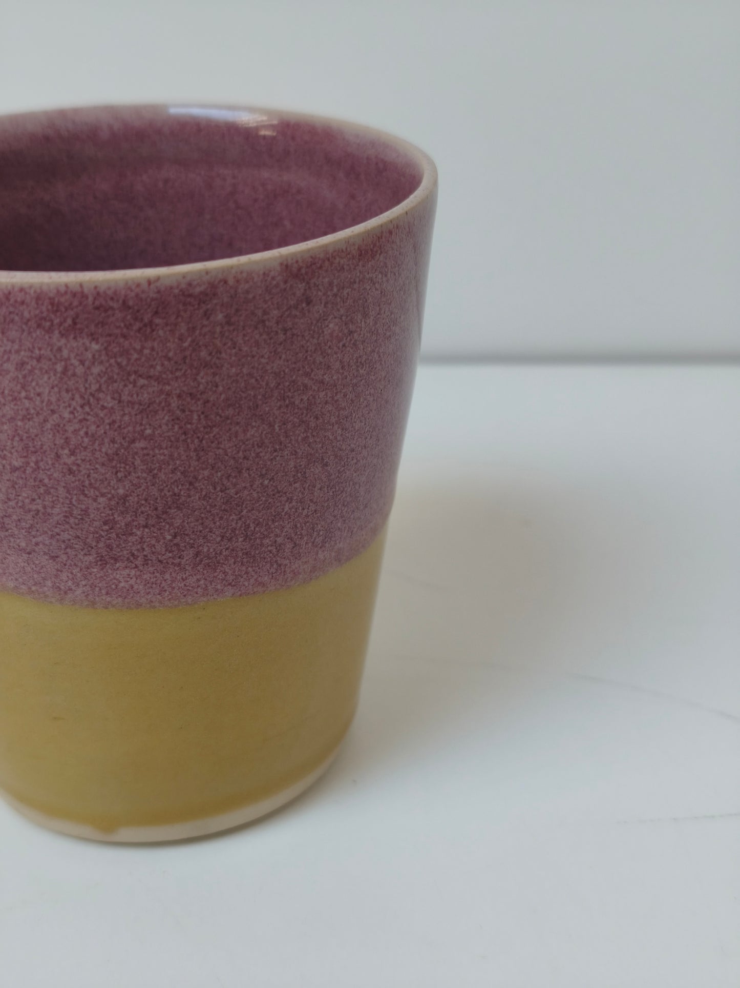 Grand mug rose et jaune