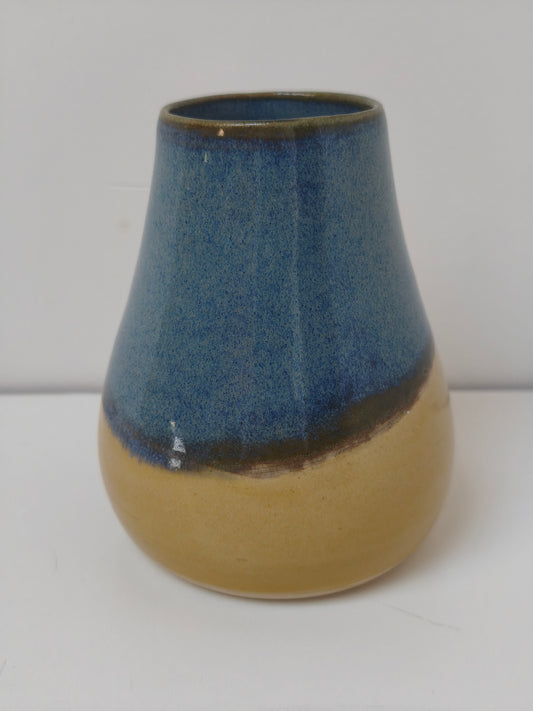 Petit vase Variation – Bleu et Jaune