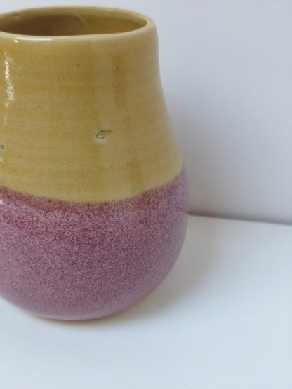 Petit vase Variation – Jaune et Rose