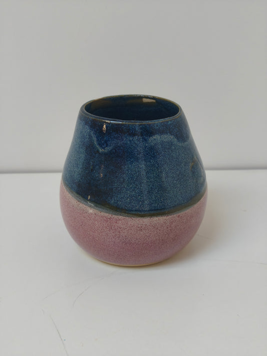 Petit vase Variation Rose et Bleu "imparfait" n°2