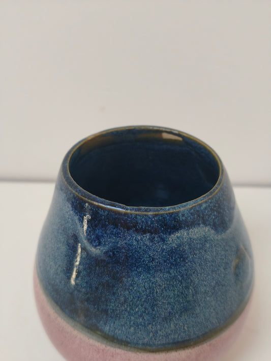 Petit vase Variation Rose et Bleu "imparfait" n°2