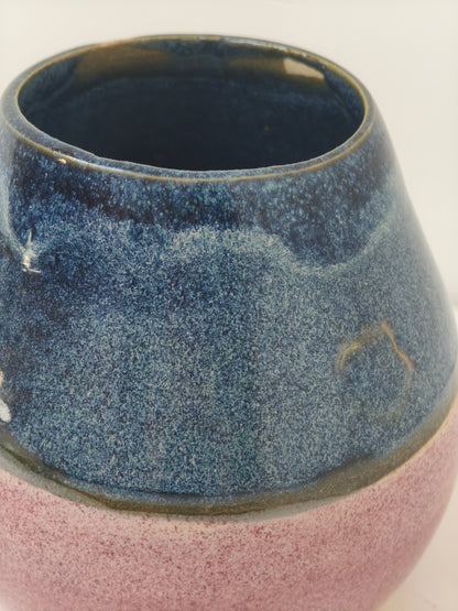 Petit vase Variation Rose et Bleu "imparfait" n°2