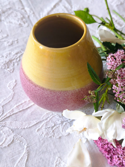 Petit vase Variation – Jaune et Rose